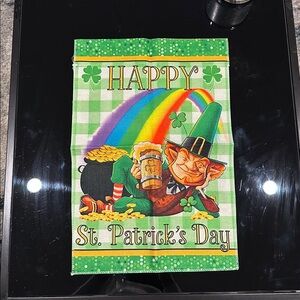 $8 OR PICK 5 FOR $25 sale 🎁🍀🌈Double Sided Plaid St P Day Garden Flag 18x12